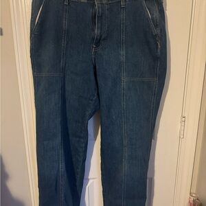 Old Navy Women's Dark Blue Straight Leg Jeans